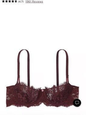Victoria's Secret Dream Angels Lace Balconette Bra — Burgundy